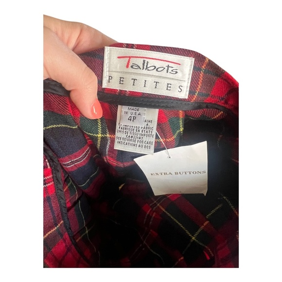Vintage Deadstock Tartan Maxi Wool Skirt Talbots 4P - Picture 5 of 5